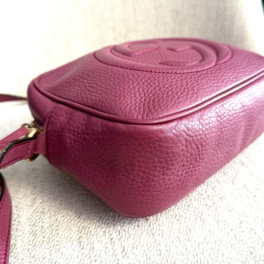 Authentic Gucci Soho Small Leather crossbody Disco bag dusty pink purple - Picture 16 of 16